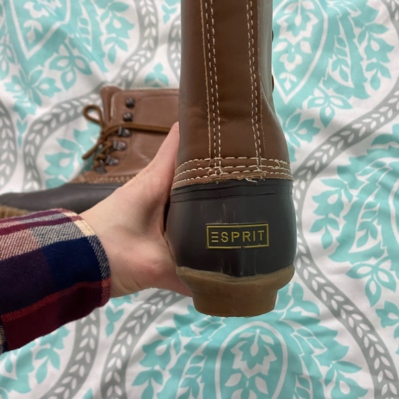 Girls Esprit lined duck boots sz 1 - Picture 5 of 6